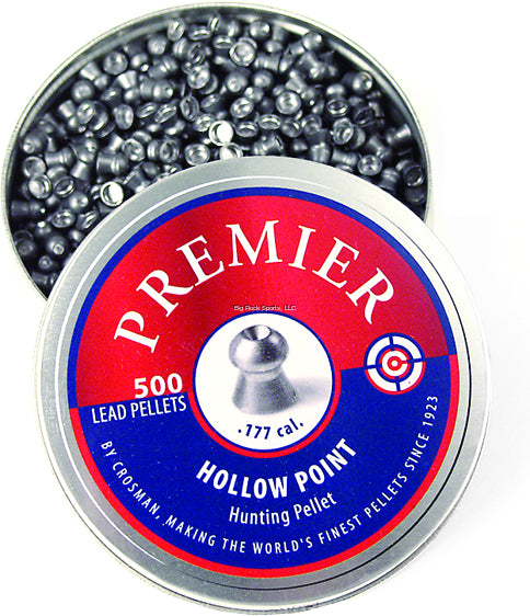 Crosman LHP77 Premier Hollow Point Pellet, .177 Caliber, 7.9 Grain, 500 Count