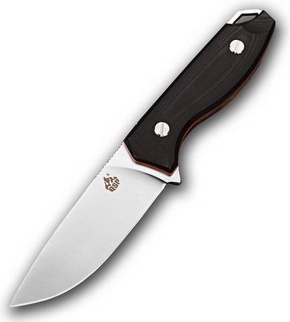 QSP Toukan I Fixed Blade Knife, G10 Black, Kydex Sheath, QS113