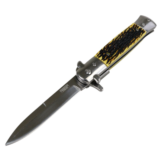 Defender-Xtreme 9" Spring Assisted Folding Knife Handle Stainless Steel