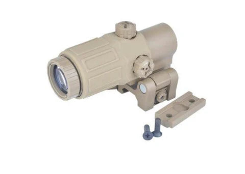 Holy Warrior PT G33 style 3x Magnifier with flip to side mount TAN