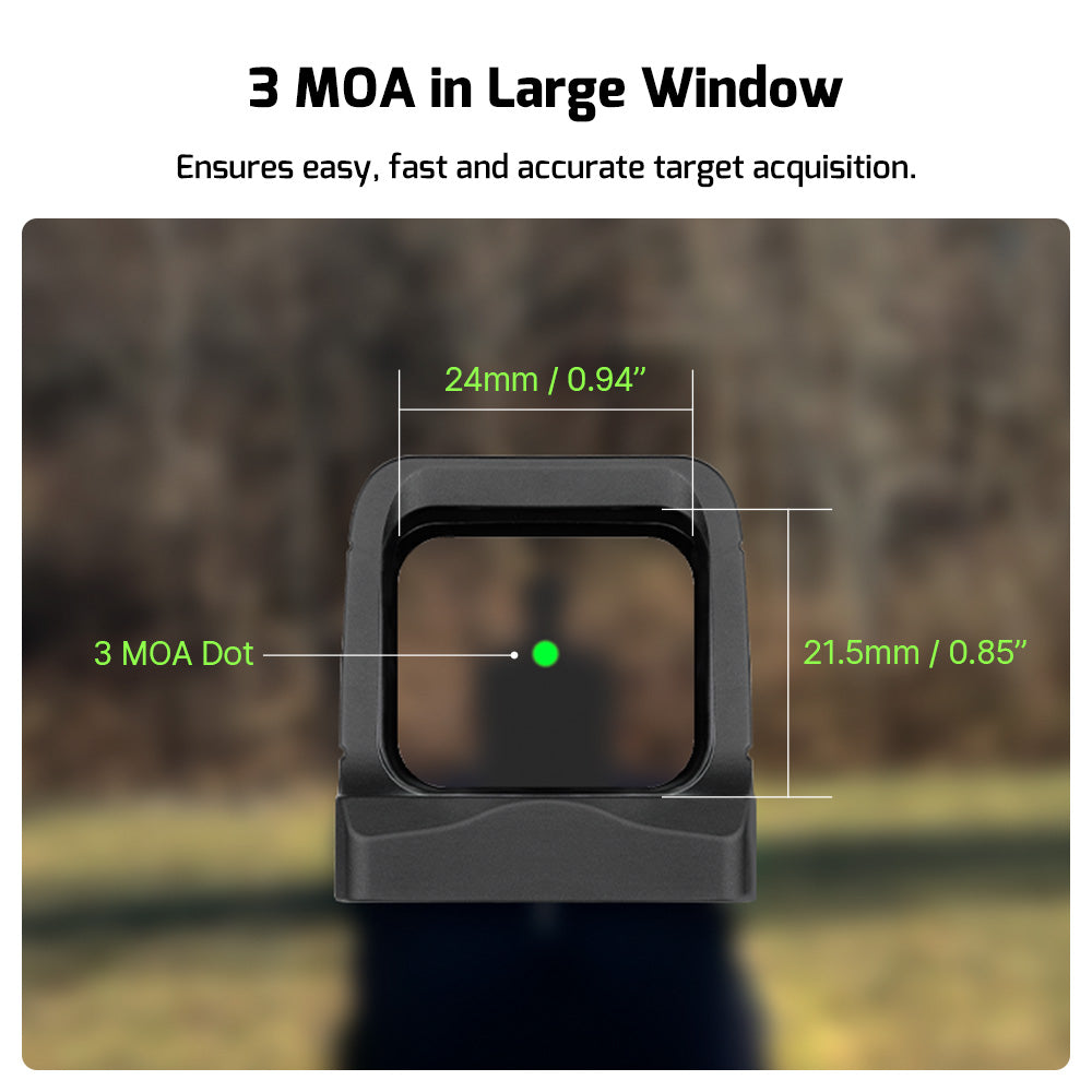 Olight Osight 3 MOA Green Dot with Magnetic Charging Cover