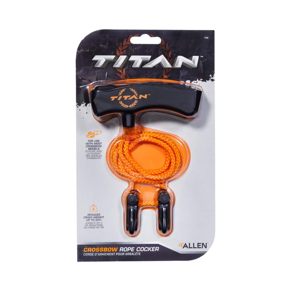 Titan Crossbow Cocking Rope, Black/Red