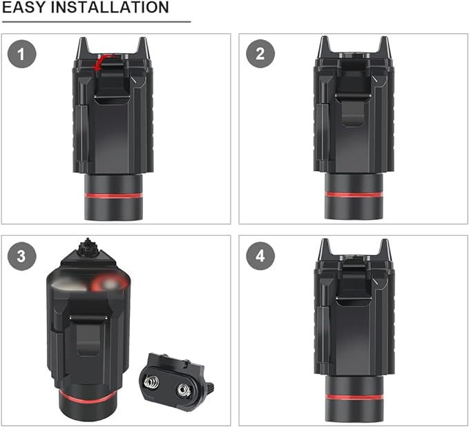 200 Lumen LED Flashlight Laser with Picatinny Rail Mount