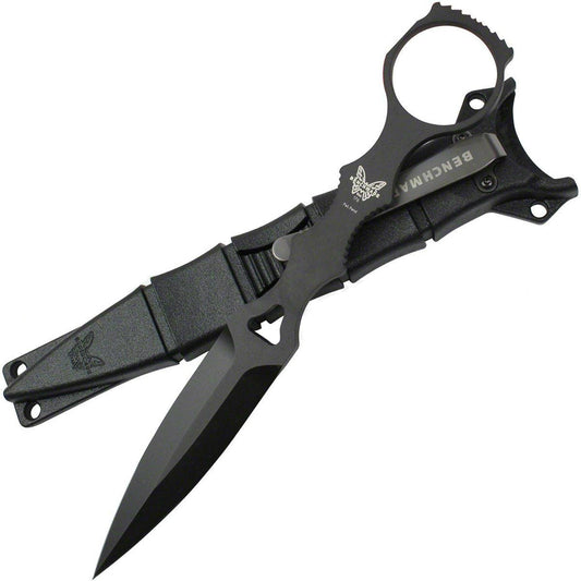 Benchmade SOCP Dagger Fixed Blade Knife, 440C, Black Sheath, 176BK