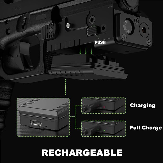 Feyachi 700Lumens Green Laser Light Combo Pistol Light Gun Laser Compact Pistol