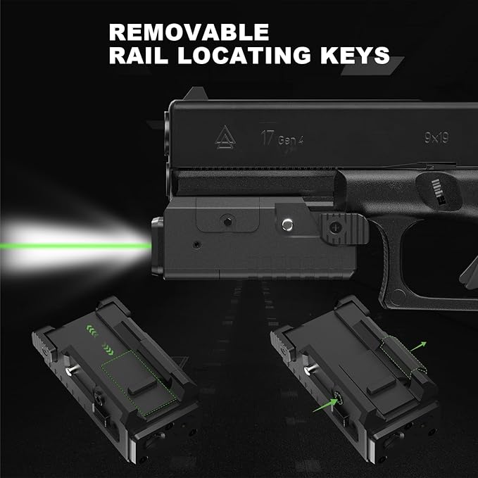 Feyachi 700Lumens Green Laser Light Combo Pistol Light Gun Laser Compact Pistol