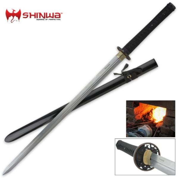 Shinwa Dragon Lord Samurai Katana Sword, Ray Skin, Damascus Steel, KZ500DZ