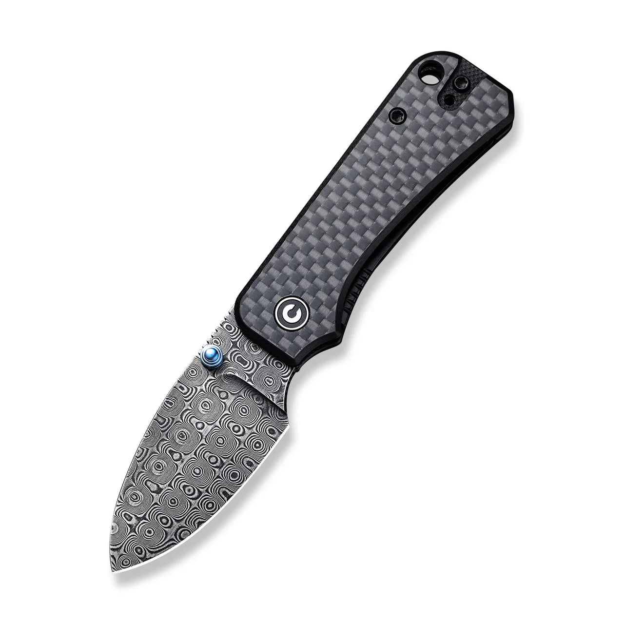 CIVIVI Baby Banter Folding Knife, Damascus, G10/Carbon Fiber, 19068S-DS1