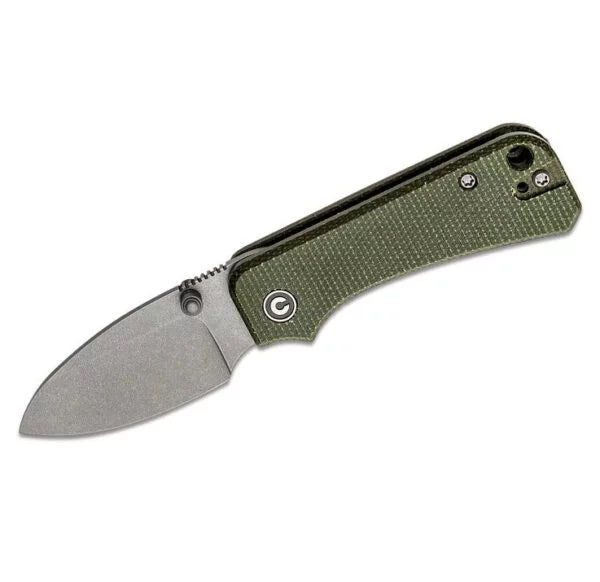 CIVIVI Baby Banter Folding Knife, Nitro-V SW, Micarta Green, 19068SB-1