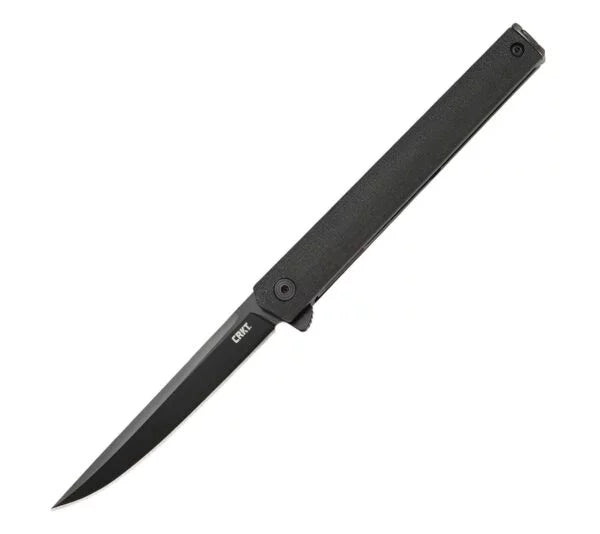 CRKT CEO Flipper Folding Knife, AUS 8 Black, GRN Black, CRKT 7097K