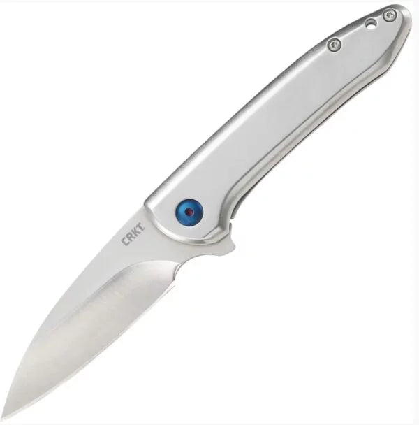 CRKT Delineation Flipper Framelock Knife, Assisted Opening, Stainless Handle, CRKT5385