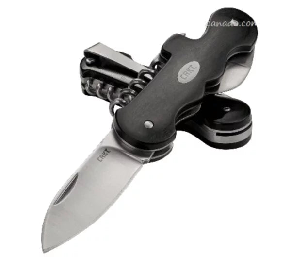 CRKT Triple Play Slipjoint Folding Knife Multitool, Pakkawood Handle, CRKT 6925