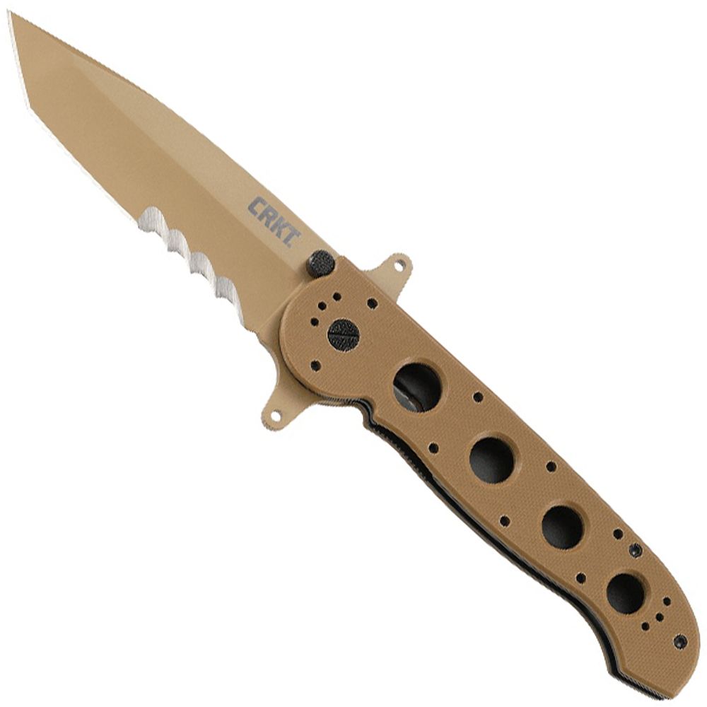 CRKT Carson Flipper Folding Knife, 1.4116 Tanto, G10 Tan, CRKTM16-14DSFG