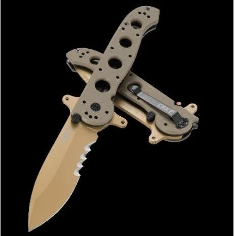 CRKT Carson Flipper Folding Knife, G10 Desert, CRKT M21-14DSFG