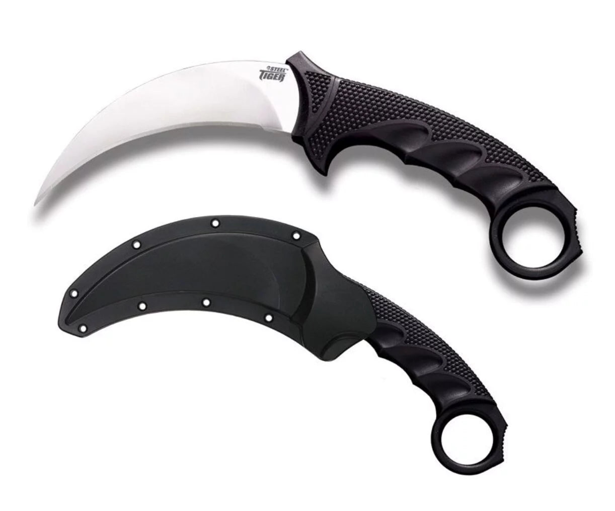 Cold Steel Tiger Karambit Fixed Blade Knife, AUS 8A, Secure-Ex Sheath ...