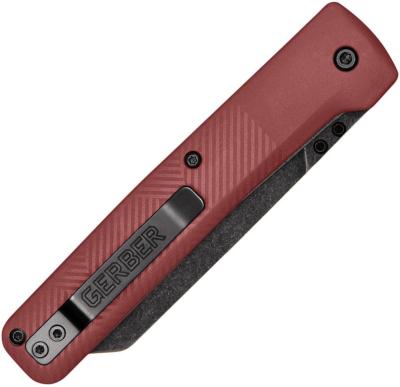 Gerber Pledge Folding Knife, Black SW Blade, GFN Drab Red, G1067528