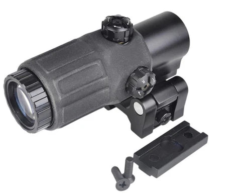 Holy Warrior PT G33 style 3x Magnifier with flip to side mount BK