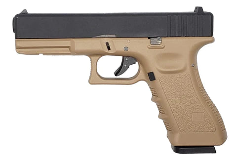 KJ WORKS GLOCK 17 KP-17 Green Gas Version Tan