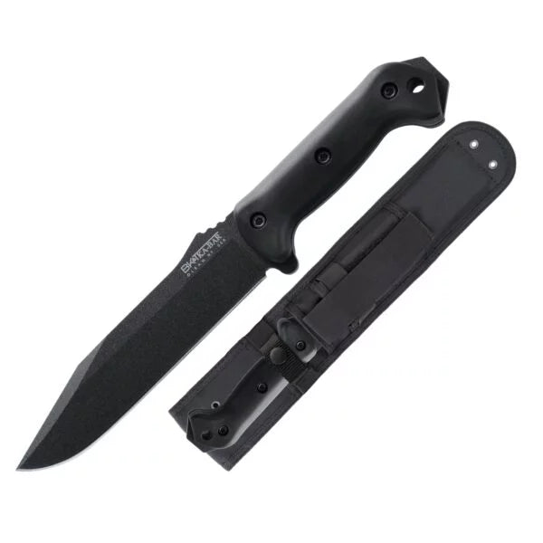 Ka-Bar Becker Combat Utility Fixed Blade Knife, 1095 Cro-Van, Cordura Sheath, BK7