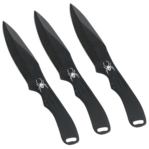 Master Cutlery Perfect Point Spider Printed 8 Inch Throwing Knife - 3 Pcs Set RC-1793B