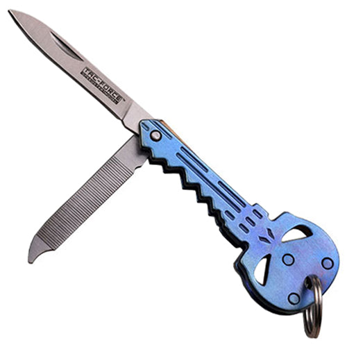 TF-920MX Stainless Steel Titanium Coated Handle Folding Knife Blue