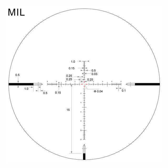 SH-4J 6-24X50 FFP Illuminated Reticle with Zero Stop - 34mm Tube MIL VPR