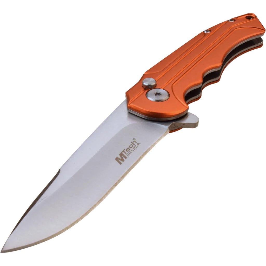 MTech MT-1022OR A.C.S. Lock Folding Knife w/3.1" Satin Steel Blade