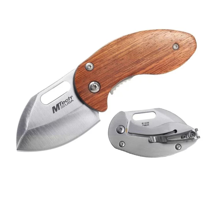 MTECH MANUAL FOLDING MINI WOOD STUBBY POCKET KNIFE