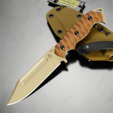 TOPS M-PAT Fixed Blade Knife, 1095 Steel, Kydex Sheath, MPAT-01