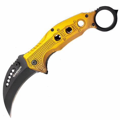 Boker Magnum Black Scorpion Flipper Folding Knife, Aluminum Handle, 01MB713