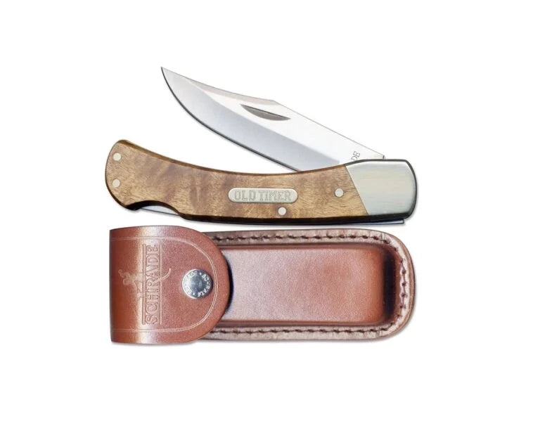 Schrade Old Timer 5” Golden Bear with Desert Iron Wood Handle