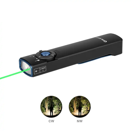 Olight Arkfeld Flat Flashlight with Green Laser & White Light Neutral White