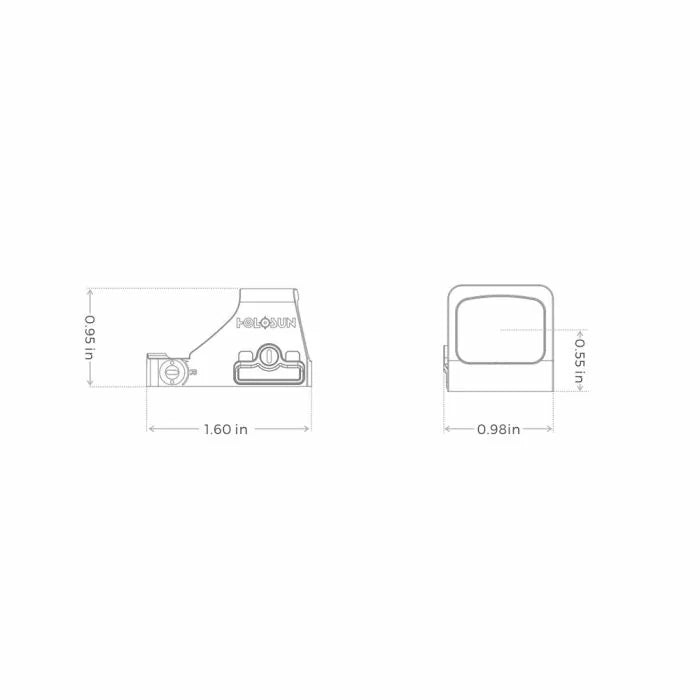 Holosun HE407K-GR X2 Compact Open Reflex Sight, 6 MOA Green Dot